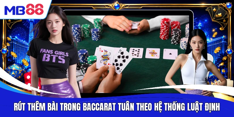 Rút thêm bài trong Baccarat tuân theo hệ thống luật định